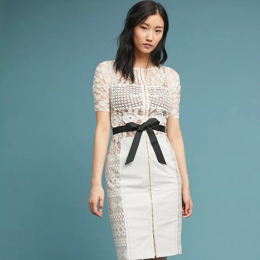 Byron Lars Carissima Sheath Dress in Ivory